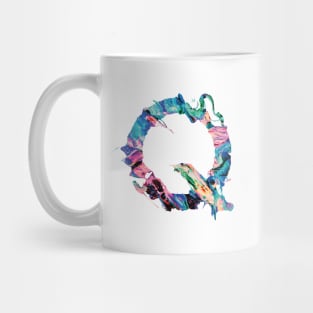 Colorful Painted Initial Letter Q Mug